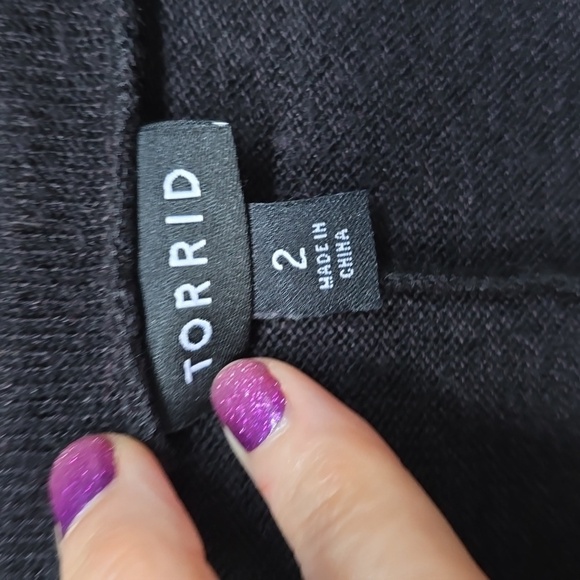 Torrid Black Mini Hacci  knit trapeze swing  Dress 2x - Picture 4 of 5